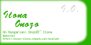 ilona onozo business card